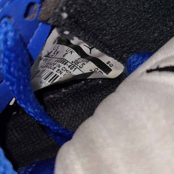 Size 4.5y- Air Jordan 5 Retro Blue Suede - Picture 7 of 7